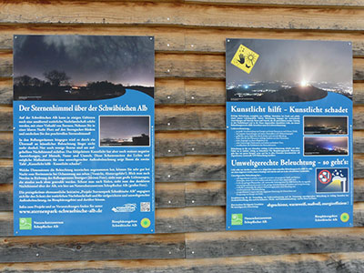 sternenpark tafeln am naturschutzzentrum schopflocher alb